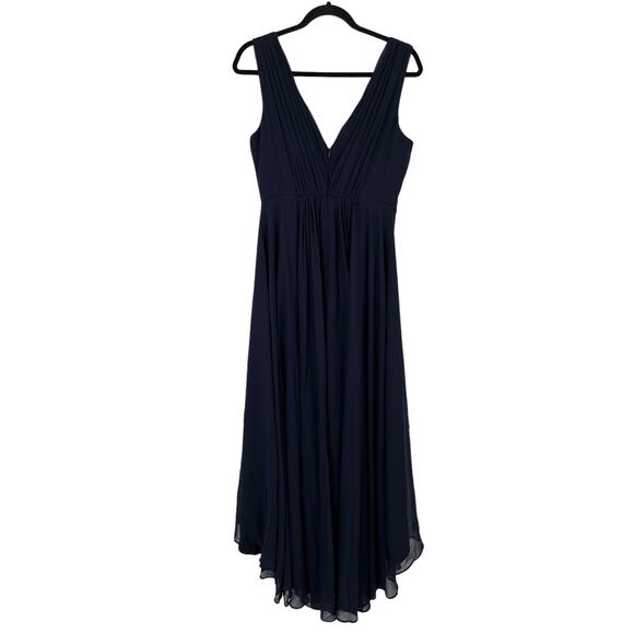 Eliza J Embellished high low chiffon dress gown blue size 8 - Picture 4 of 8